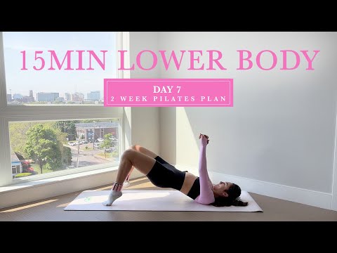 15MIN Slim Legs & Toned Booty Pilates //  DAY 7 - 2 Week Pilates Challenge // madeleineabeid