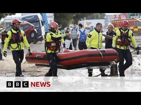 Video | Spain floods death toll rises above 200 | BBC News