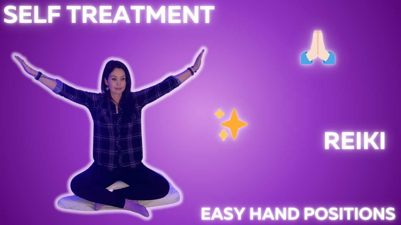 Self treatment, Reiki, easy hand positions #reiki #reikihealing #reikiselftreatment￼