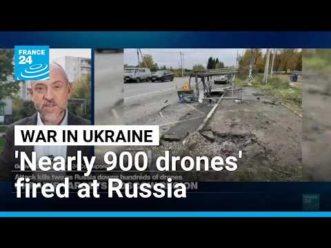 Ukraine fires nearly 900 drones at Russia, says Moscow