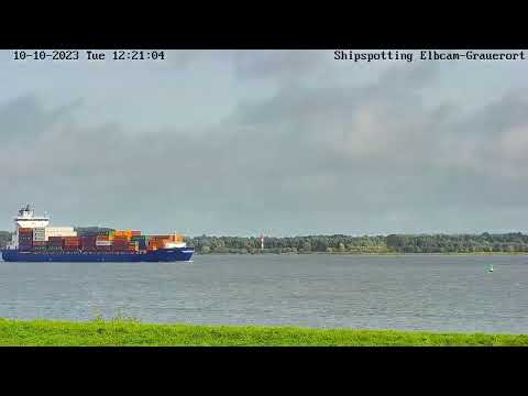 EMPIRE IMO: 9387425 Tiefgang 9,4m aus RAUMA nach HAMBURG am 10.10.2023 vor Grauerort