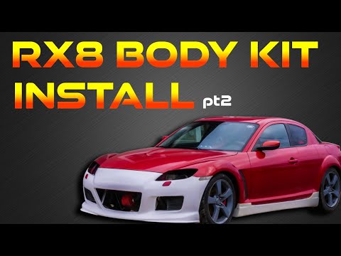 Mazda rx8 Body Kit Install pt2 | Mazdaspeed Spoiler Install