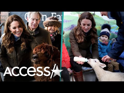 Kate Middleton Bottle Feeds Lamb, Pets Snake And Alpaca At Surprise Farm Visit