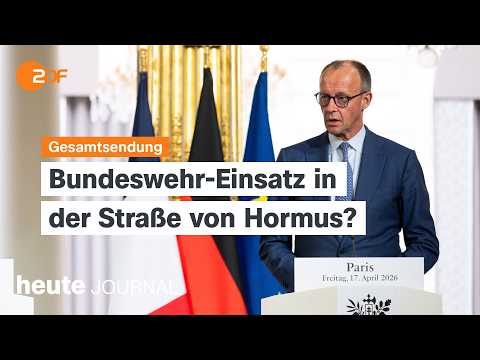 Video Thumbnail: heute journal vom 17.04.2026 Hormus-Einsatz, sinkender Ölpreis, Waffenruhe Israel-Libanon