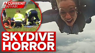Terrifying moment skydiver&#39;s parachute fails to open | A Current Affair