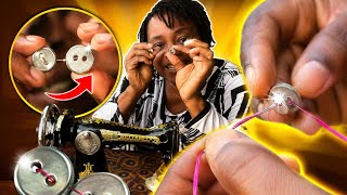 Make your own needle threader with just two buttons