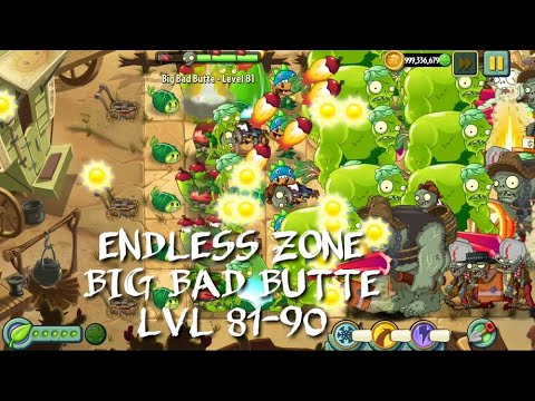 Plants vs Zombies 2 - Wild West | Endless Zone All Max Level Plants Test Level 81 - 90