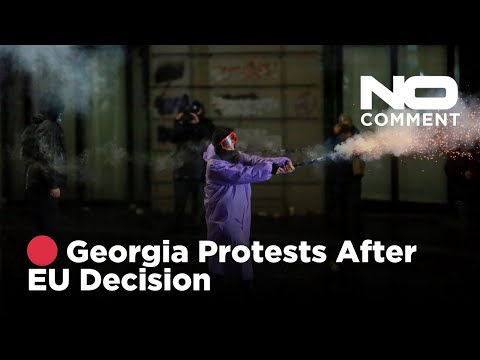 🔴 LIVE | Demonstrations in Georgia after EU accession talks suspended | No Comment