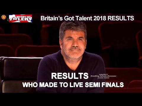 Results BGT 2018 Semi Finalists Who Made to  Britain's Got Talent 2018 Semi Finalists  Season 12