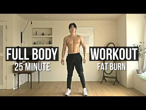 25 MIN FULL BODY WORKOUT AT HOME (Fat Burn & No Equipment)