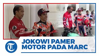 Presiden Jokowi Perlihatkan Motor Kesayangan pada Marc Marquez