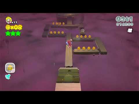 Super Mario 3d World (WiiU) 6-2 100% Speedrun in 83