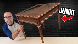 Woodworker turns thrift store table into modern fine furniture.