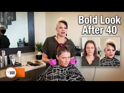 Women over 40 haircut transformation on YouTube