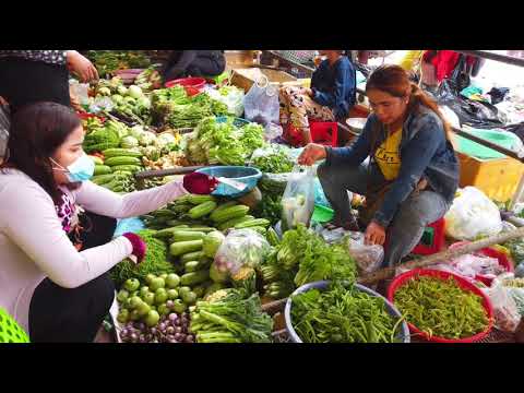 Everyday Fresh Foods For Sales In Chamkar Doung Market, Phnom Penh