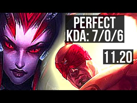 ELISE vs LEE SIN (JUNGLE) | 7/0/6, Godlike, 900K mastery | TR Diamond | v11.20