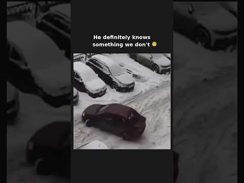 Subscribe for more insane parking skills! 🚗❄️ #shorts
