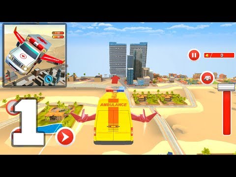 Flying Ambulance Rescue Emergency Drive - Mobile Gameplay Walkthrough Part 1 (iOS, Android)