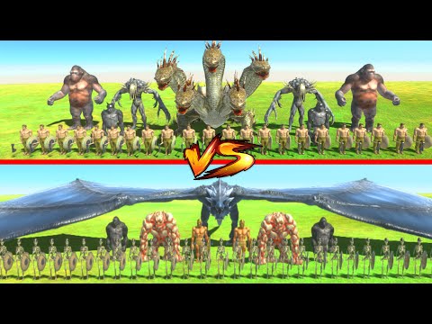 Dragon + Infernals vs Hydra + Primates 😱 Animal Revolt Battle Simulator