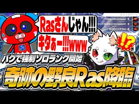 【奇跡】強制ソロランクでまさかのRasさんとマッチするCHEEKY【APEX】