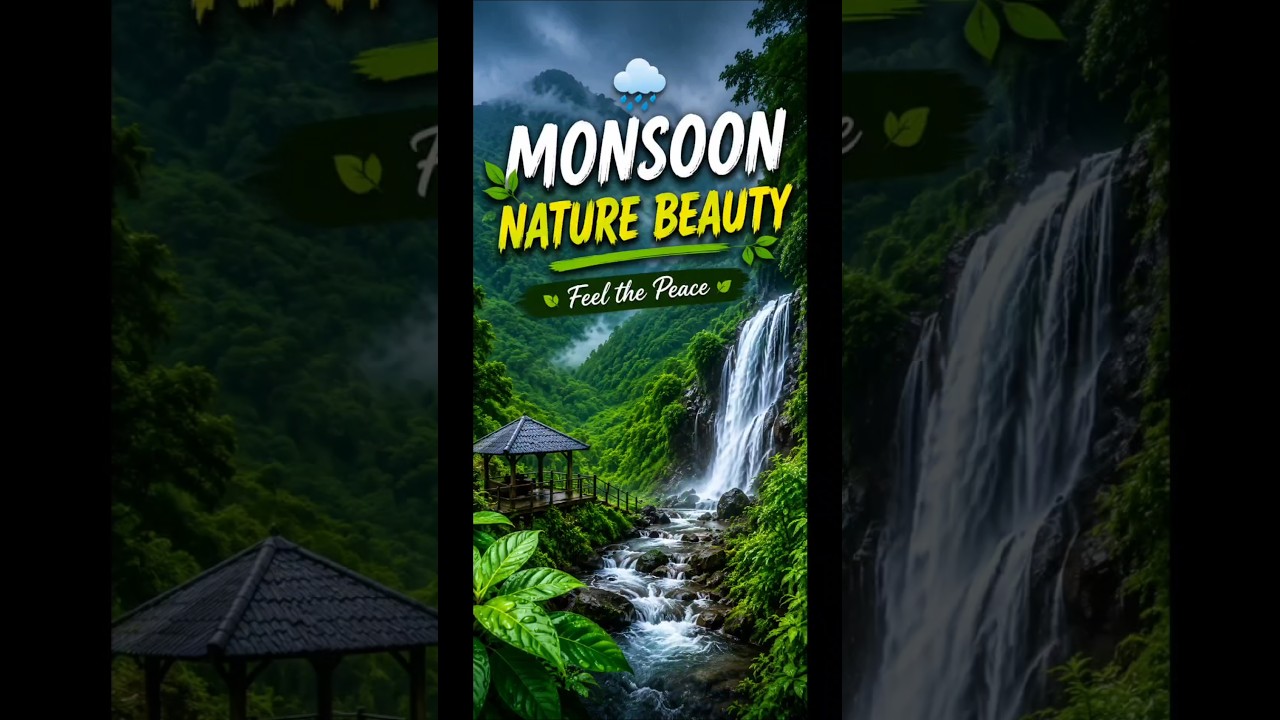 🌧️ Monsoon Nature Beauty 🌿 | Peaceful Green Hills & Scenic Views | Relaxing Nature Short #shorts