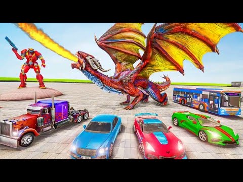 Ajidar robot shardy machine korgogon robot,Police Truck Robot with Dragon Robot warrior-Temu Gamer.