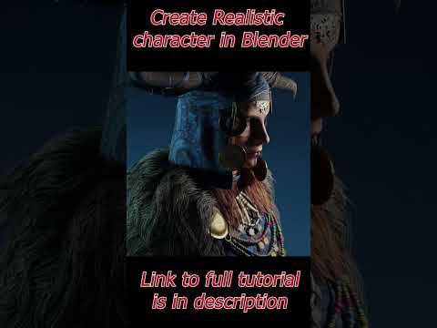 Part 1 Blender 3 2 Viking Shaman Blender character modeling sculpting texturing tutorial