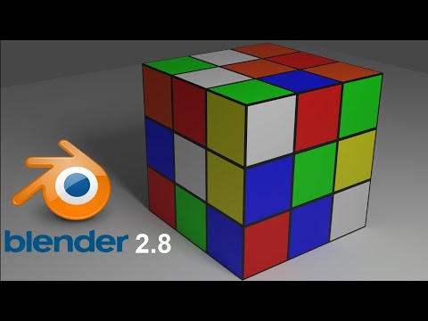 Simple Rubik's Cube in Blender 2.8 in 3 minutes | Beginner Tutorial | #blender #rubikscube