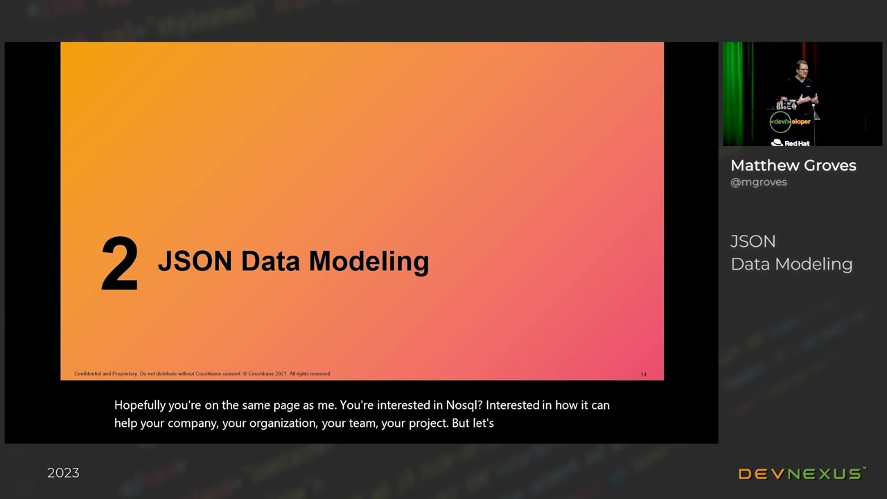 Devnexus 2023 - JSON Data Modeling - Matthew Groves