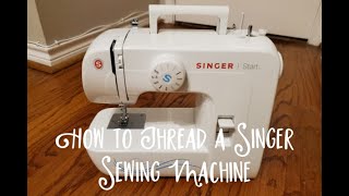 How to Thread a Singer Sewing Machine - Threading my Singer Start 1304 Sewing Machine