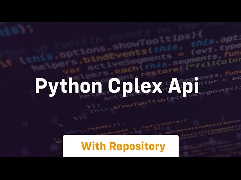 Python Cplex Api