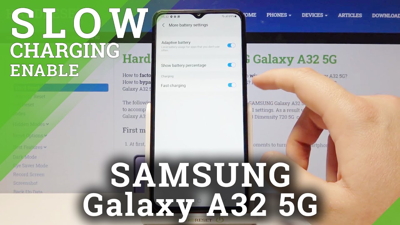 How to Enable Slow Charging in Samsung Galaxy A32 5G - Turn On Slow Charging
