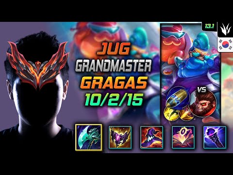 GrandMaster Jungle Gragas Build Night Harvester First Strike - LOL KR 13.1