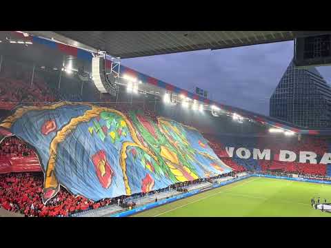 FC Basel v/s Fiorentina „Alli zämme!“ und Choreo