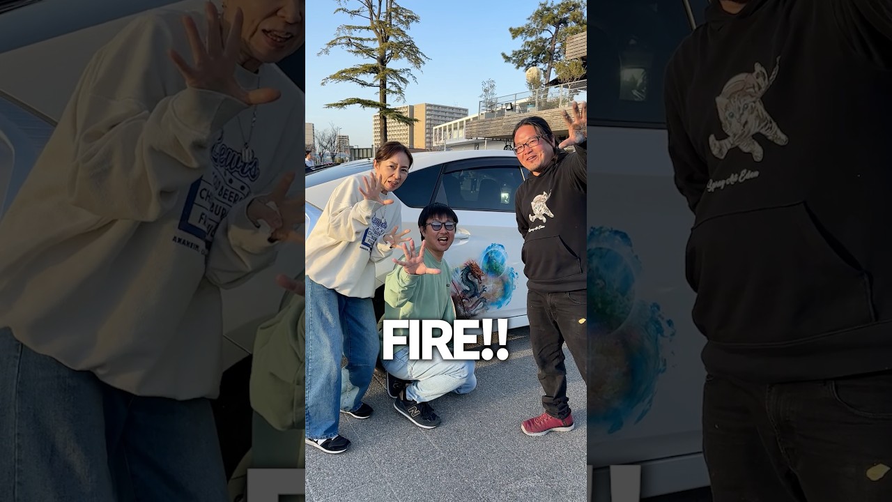 車に描いたら感動の展開に🔥#スプレーアートエデン#スプレーアート#愛知