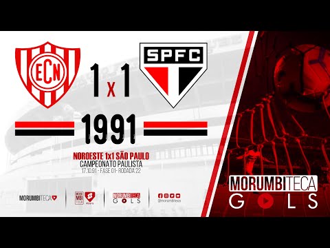Noroeste 1x1 São Paulo - Paulista 1991 - fase 01 - rodada 22 - 17/10/1991