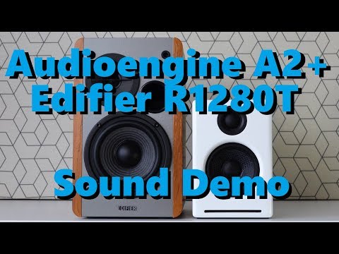 Audioengine A2+ vs Edifier R1280T  ||  Sound Demo w/ Bass Test
