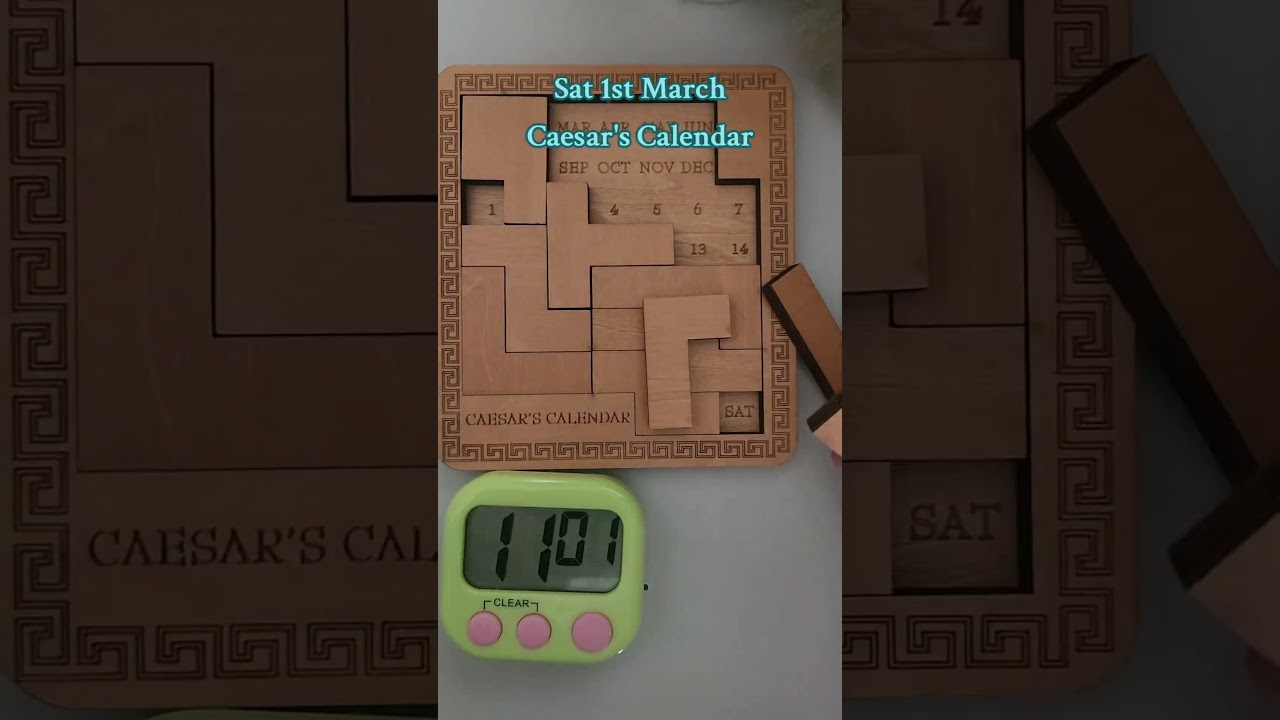 Caesar's Calendar: Sat 1st March Solved!