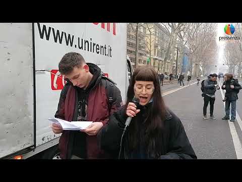 Torino, manifestazione degli studenti del 18 febbraio 2022