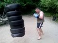 Бокс, работа с грушей. 