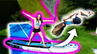 Ich SURFE auf meiner XXL AIRTRACK! (Fails) || VIDEO 321