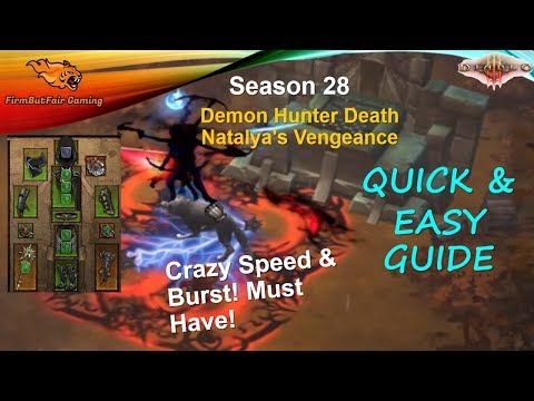 Diablo 3: S28 - Demon Hunter - Natalya's Vengeance - Spike Trap/Strafe - S Tier Pushing Guide