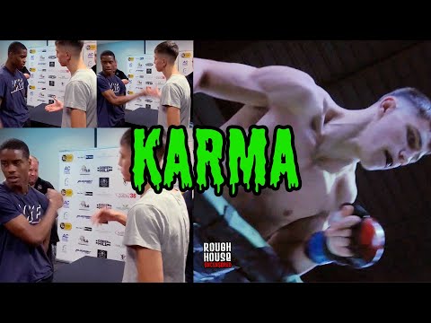 COCKY FIGHTER GETS DESTROYED IN 21 SECONDS | ROUGH HOUSE UNCENSORED - KARMA