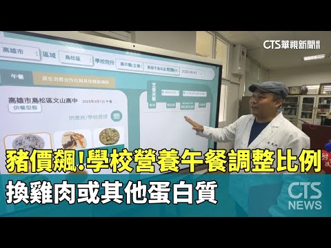 豬價飆！學校營養午餐調整比例　換雞肉或其他蛋白質