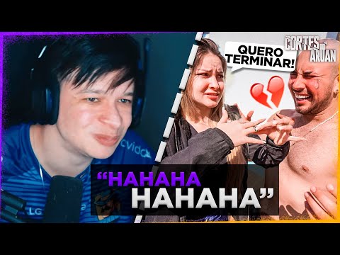 ARUAN REAGE A MINHA NAMORADA VAI TERMINAR COMIGO PQ ESTOU CARECA 👩‍🦲😭(LEO DA HORNET)-Cortes do Aruan