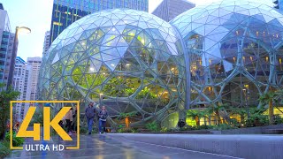 Seattle Streets Walking Tour 4K Video - Seattle's Downtown and Top Att