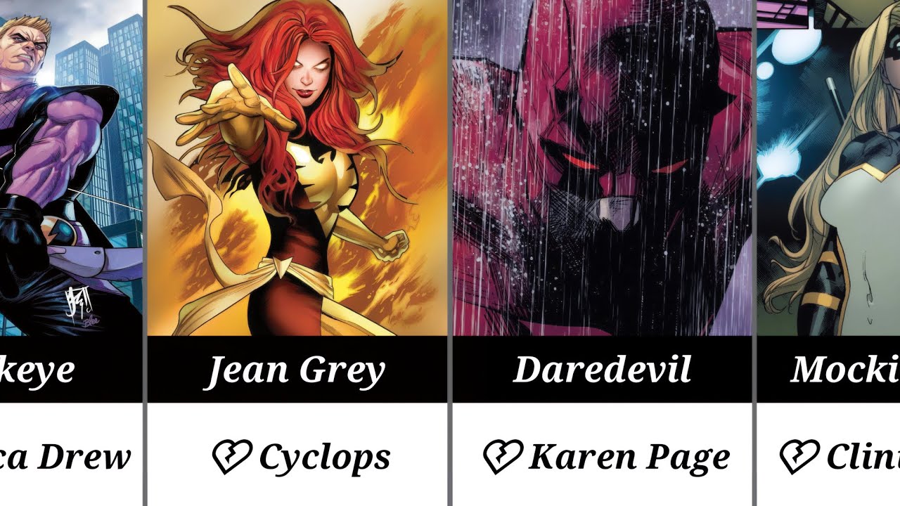 Who cheated on their partners in Marvel comics 