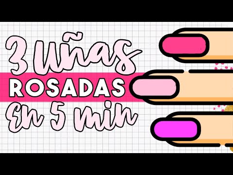¡BARBIE STYLE! · 3 UÑAS PINK 💖 EN 5 MINUTOS 💅🏼