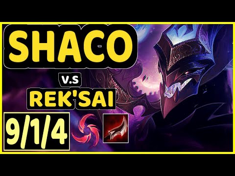 CHASESHACO (SHACO) vs REK'SAI - 9/1/4 KDA JUNGLE GAMEPLAY - NA Ranked MASTER