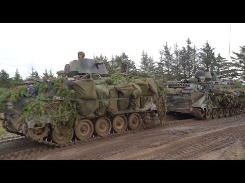 M113 towing a M113 - Lithuanian Army - Military Exercise Brave Lion 2022 Denmark